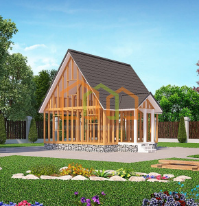 Каркасный дом без отделки 6х7
